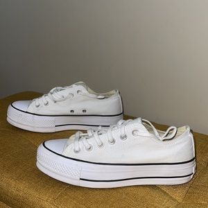 White Converse Platform